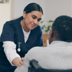 caretaker with elderly