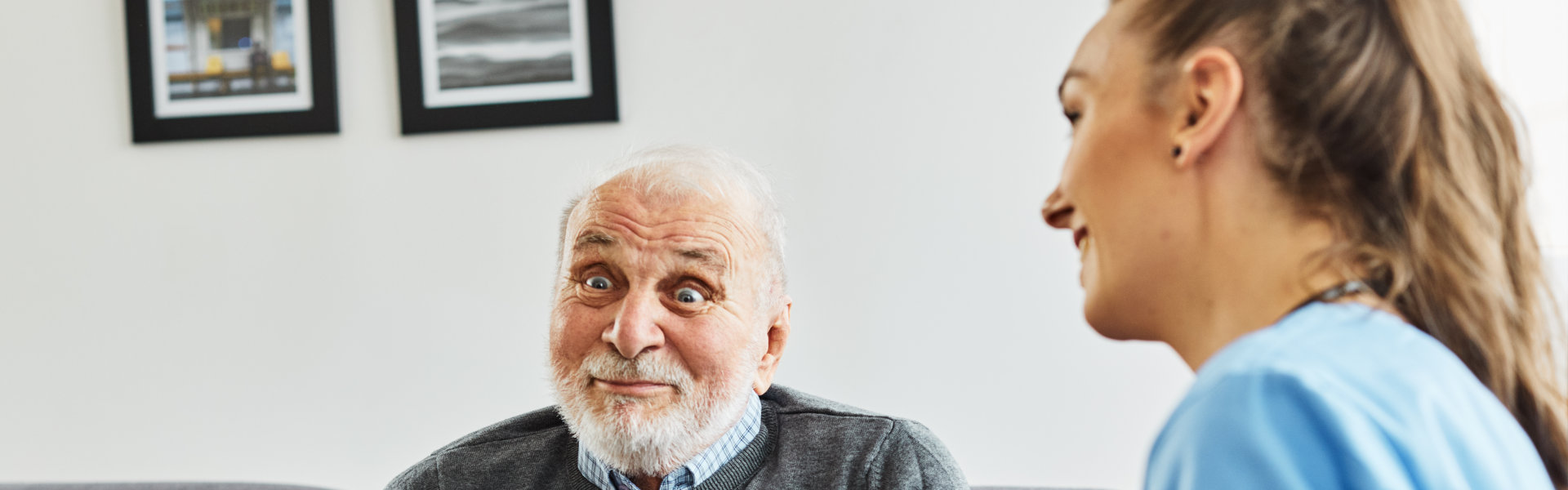 elderly with caretaker